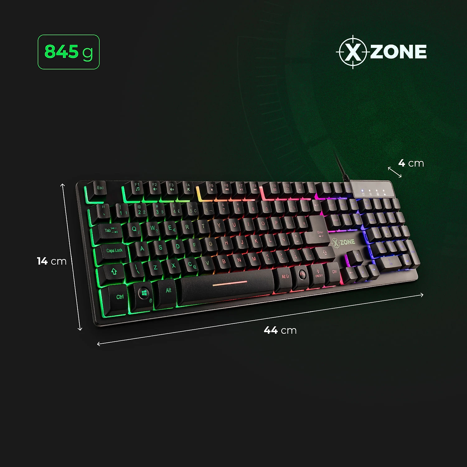 Teclado Gamer Semimecânico Xzone GTS-01 TECLADO GTS-01 NA TECLADO SEMI-MECANICO