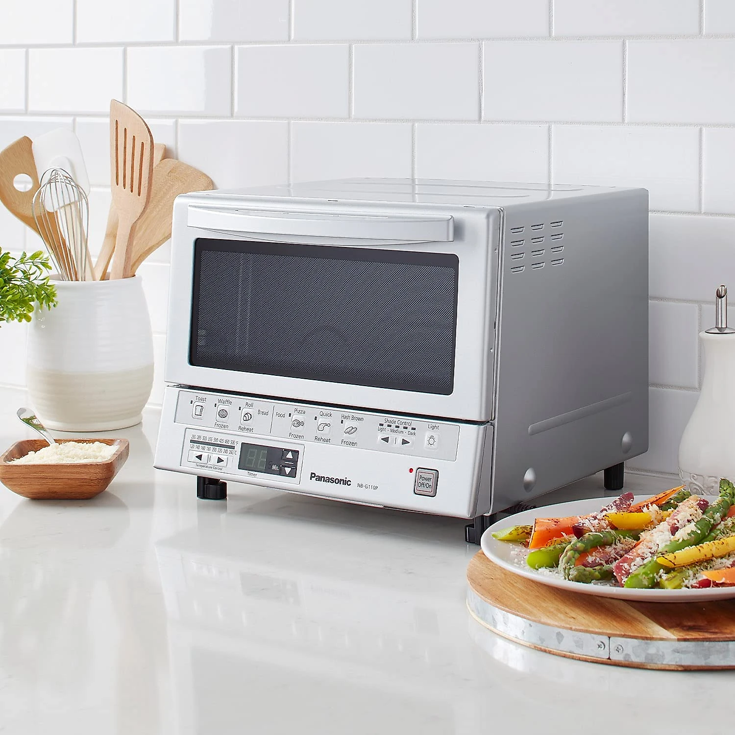 Panasonic Forno Elétrico de Bancada com Temporizador 1300W110V Aço Inoxidável