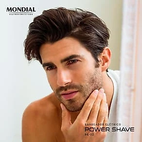Barbeador Elétrico Mondial Power Shave BE-02 Preto/Prata