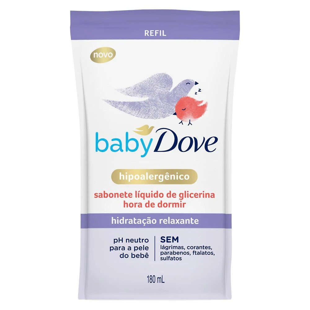 Sabonete Líquido Baby Dove Hora de Dormir Refil 180ml