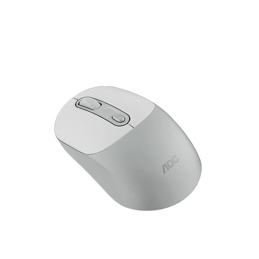 Mouse Sem Fio AOC MS300, 800-1600 DPI, 4 Botões, Design Ergonômico, Branco - MS300 WT