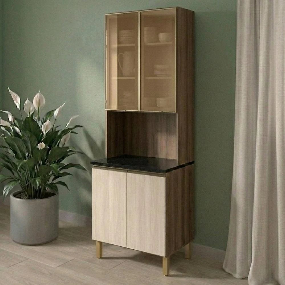 Paneleiro Kali Premium 4 Portas MDF 70CM Carvalho Toq Bianco Nicioli Móveis webcontinental-7899665079581