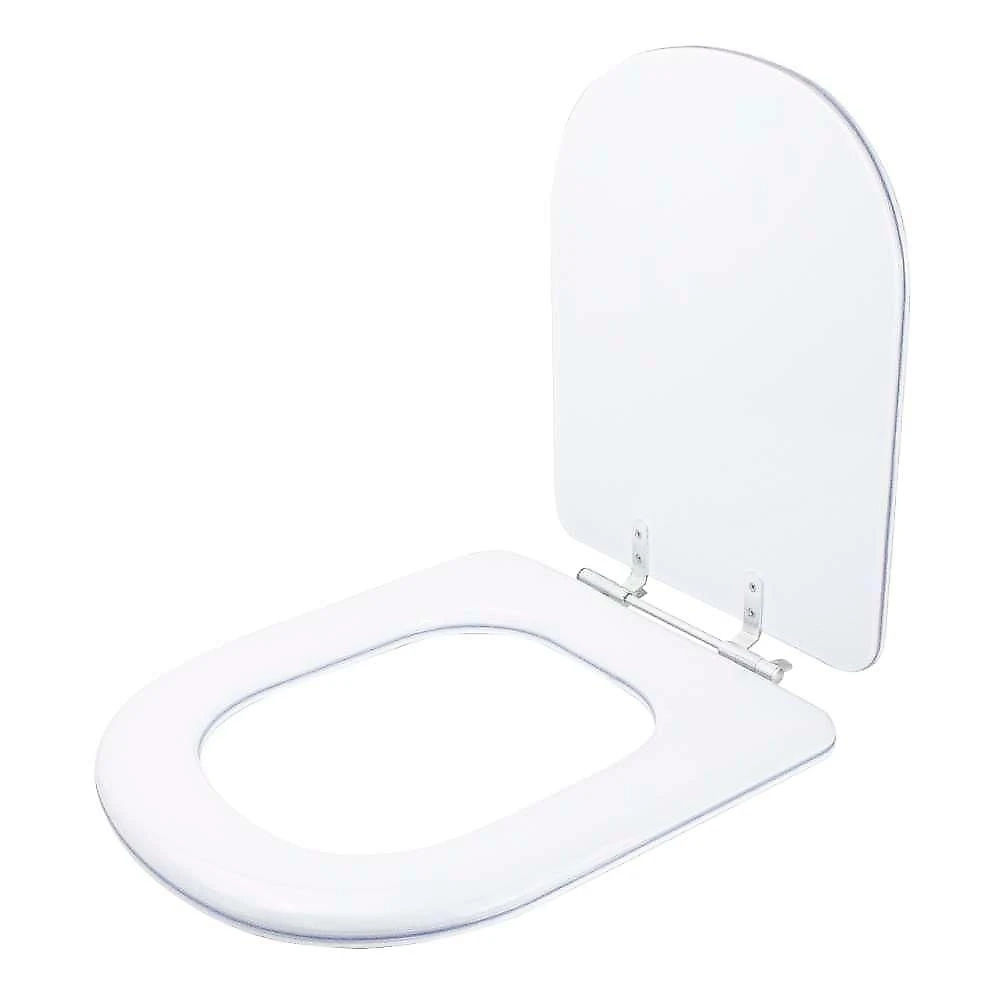 Assento Sanitário Almofadado Loren Luna Oval Plástico Parafusado Convencional Branco Pontto