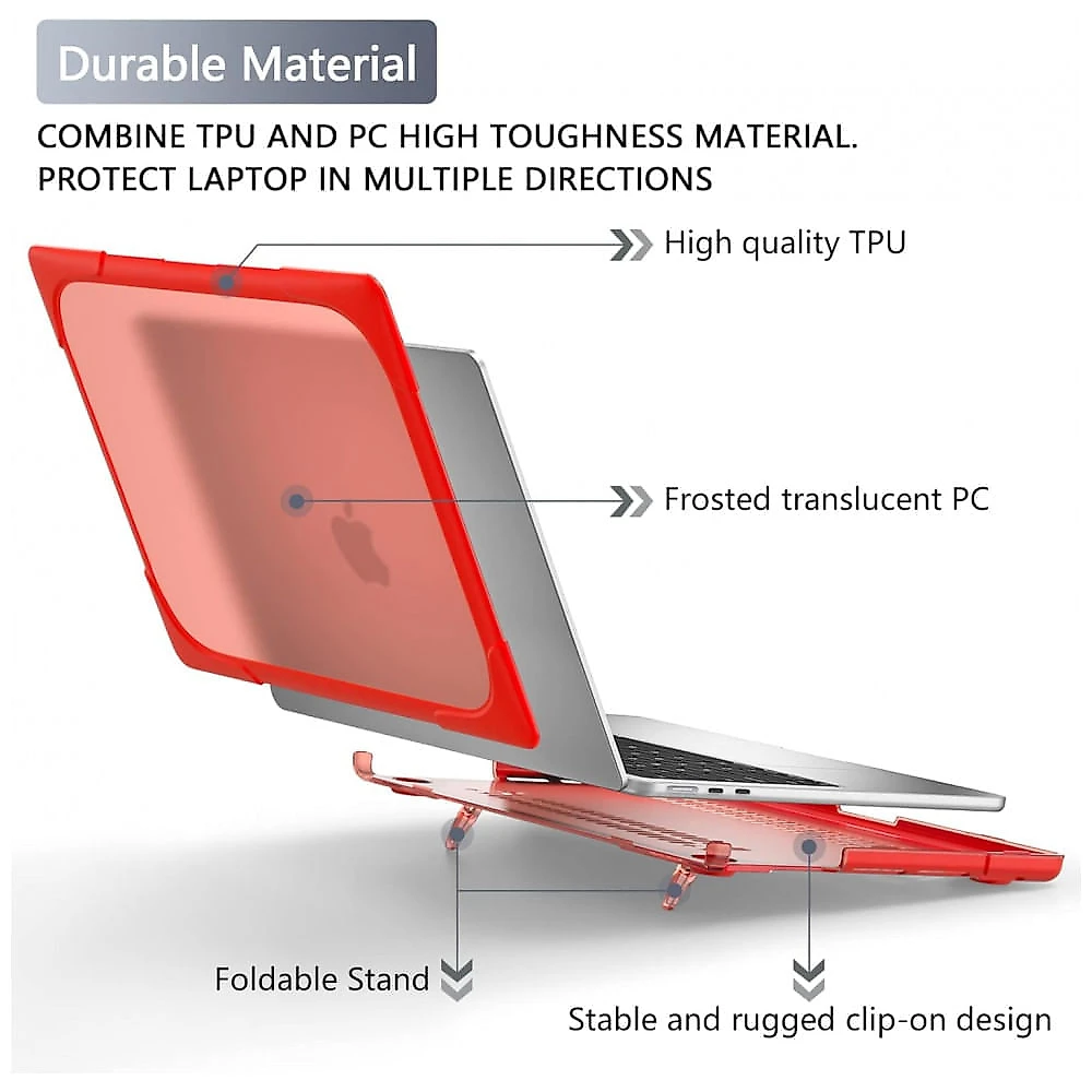 Capa Rígida Antichoque Vermelha para MacBook Air 13,6″ (2022–2025, Modelos A2681/M2, A3113/M3, A3240/M4) – Batianda