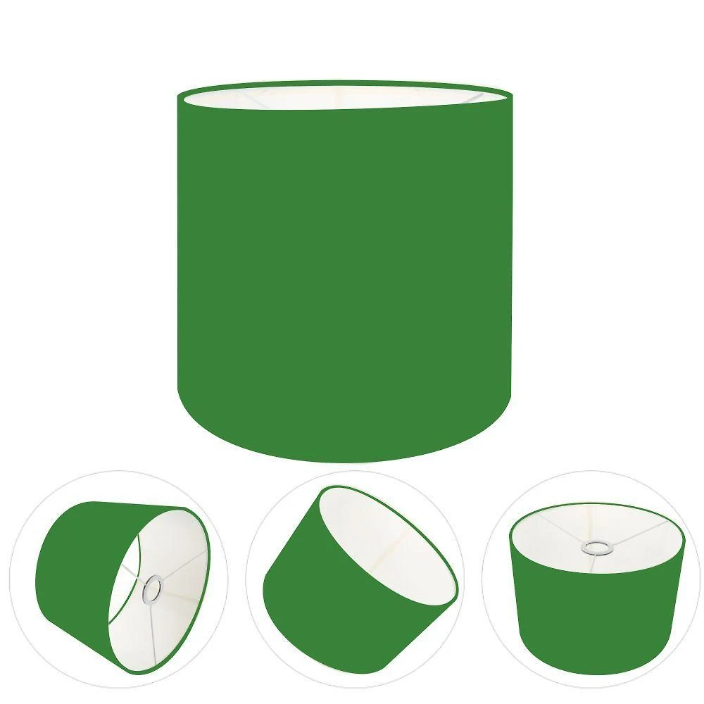 Cúpula Abajur Cilíndrica Cp-7013 ø30x30cm Verde Folha
