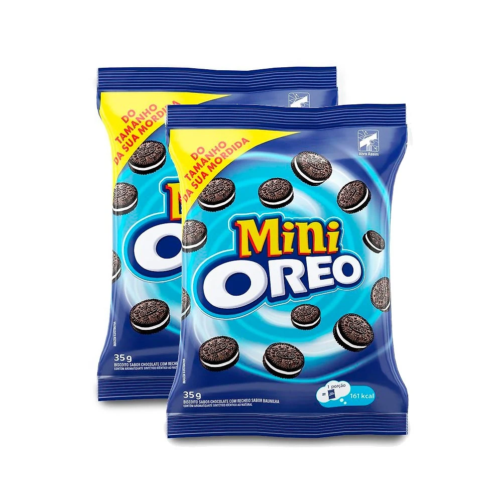 Kit 2X Biscoito Mini Oreo Original 35g