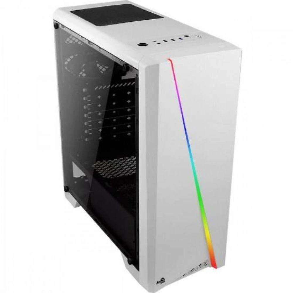 Gabinete Gamer Aerocool Cylon Branco Rgb Lateral Acrílico