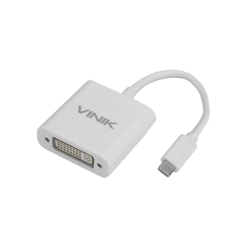 Adaptador Atdpvn USB-C para DVI-D 4K 30Hz Cabo 10cm Branco Vinik