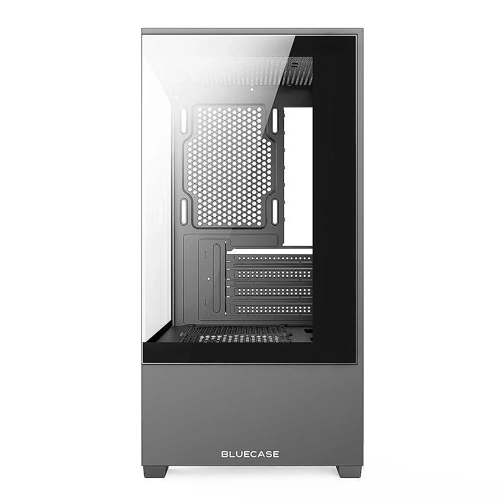Gabinete Gamer Bluecase BG-055 HIT PRO, Mid tower, Micro ATX e Mini ITX, 3XFAN Rainbow, Frente e lateral em vidro, Cinza - BG-055GBX