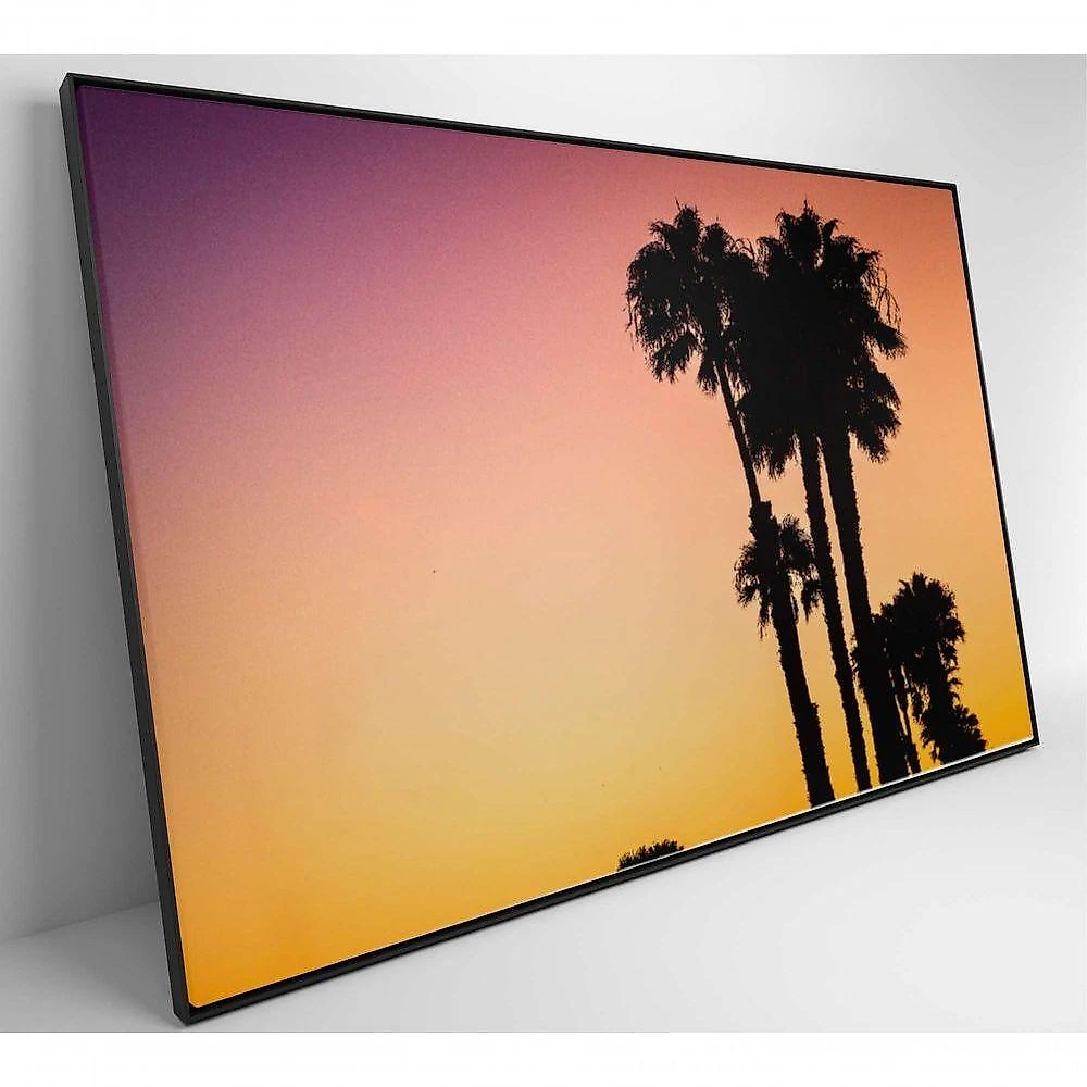 Quadro Fim De Tarde Palmeiras 90x60 Cm Tecido Canvas