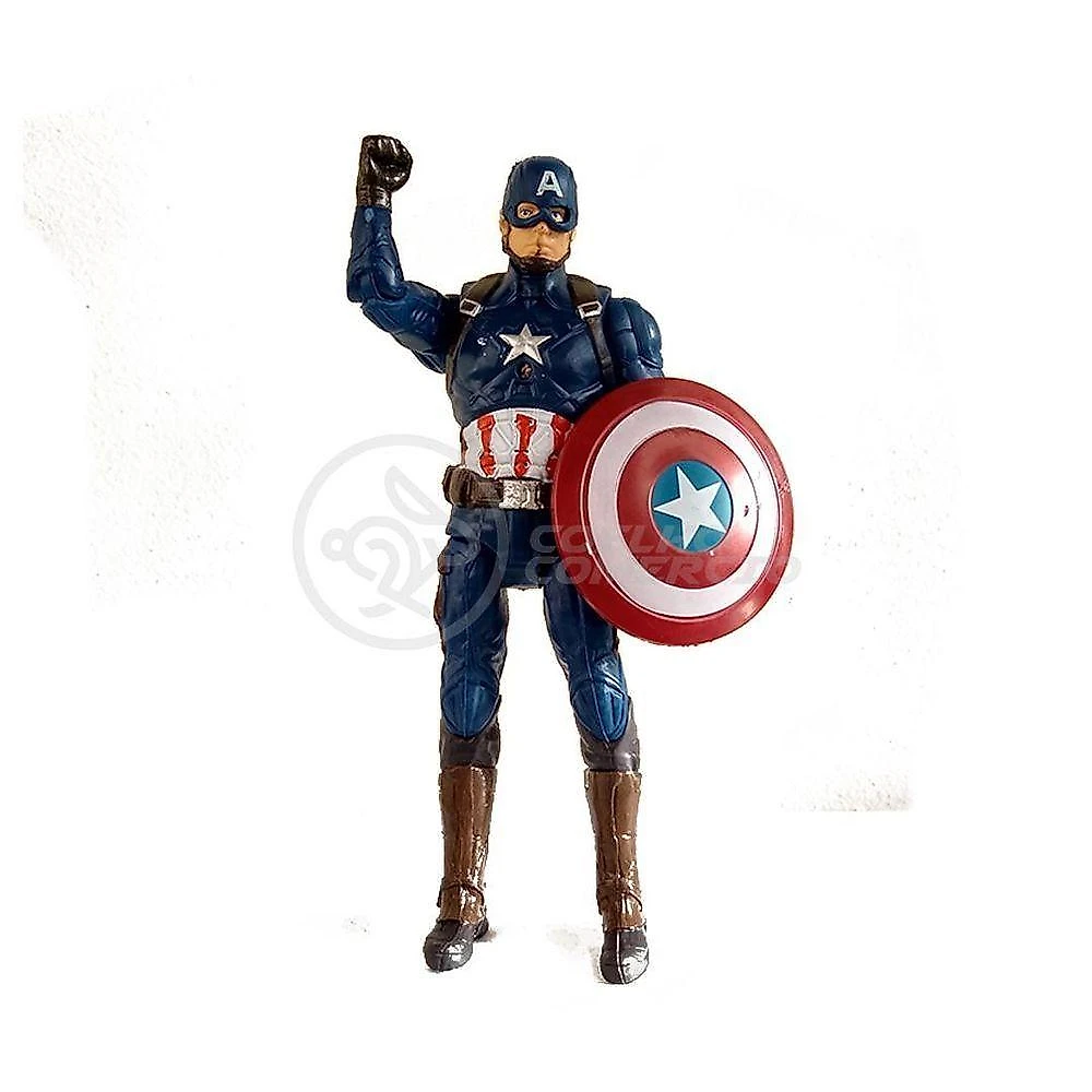 Action Figure Cartela 4x Bonecos 17CM Vingadores End Game 21 com Escudo em Vinil Smart Bracelet