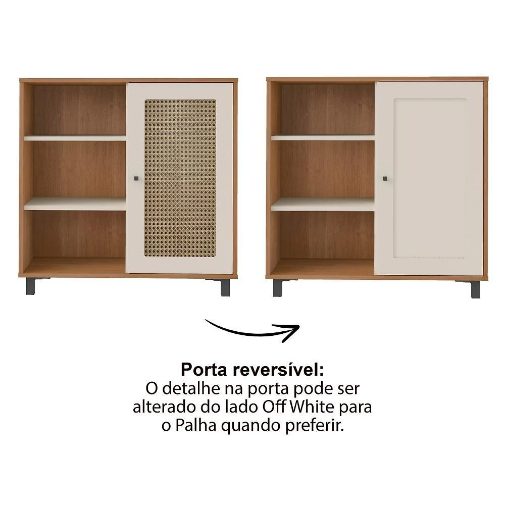 Miniatura Buffet Charlotte 1 Porta Cinamomo/off White