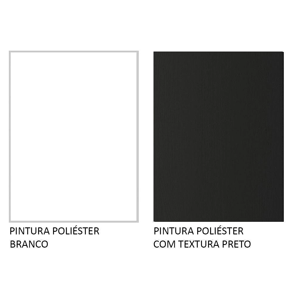 Armário de cozinha compacta 160cm branco/preto glamy madesa 07