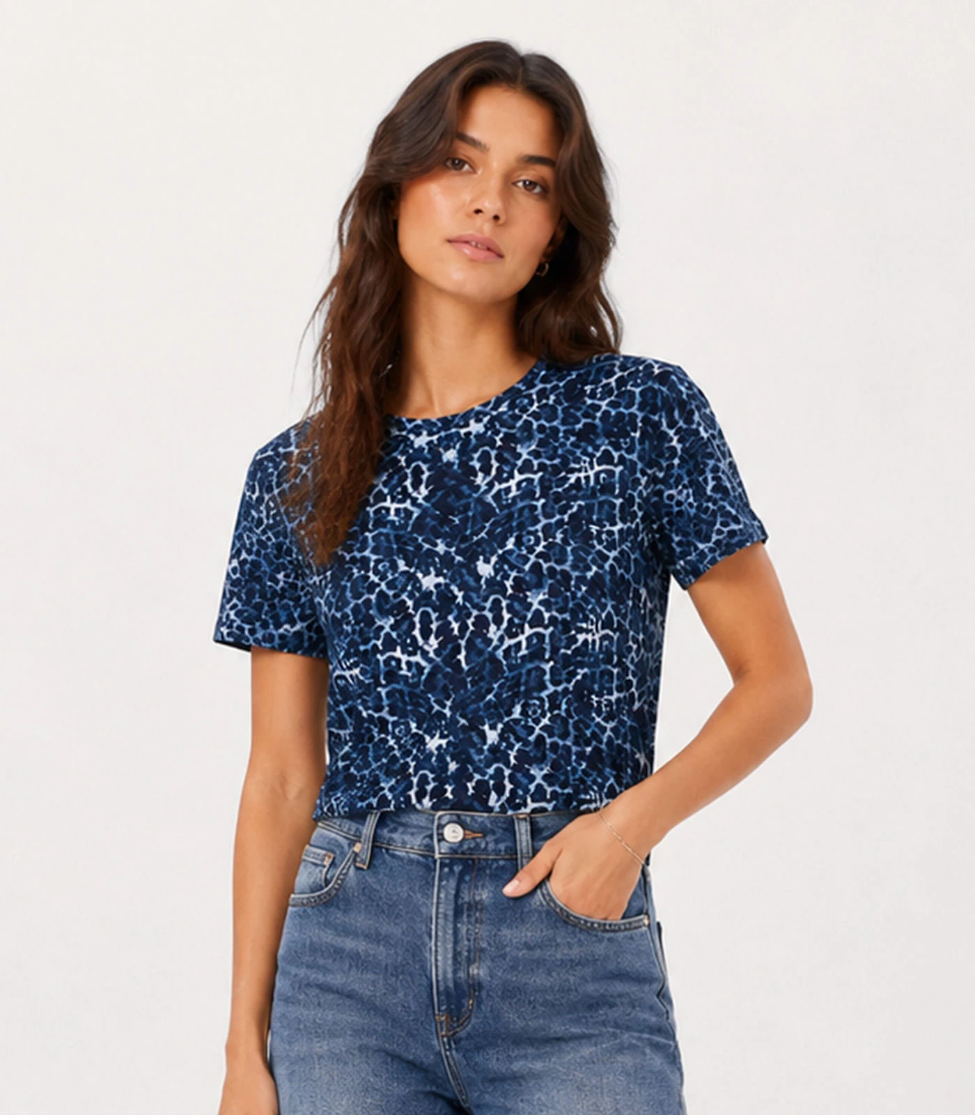 Blusa Feminina Estampada Infinita Cor Azul