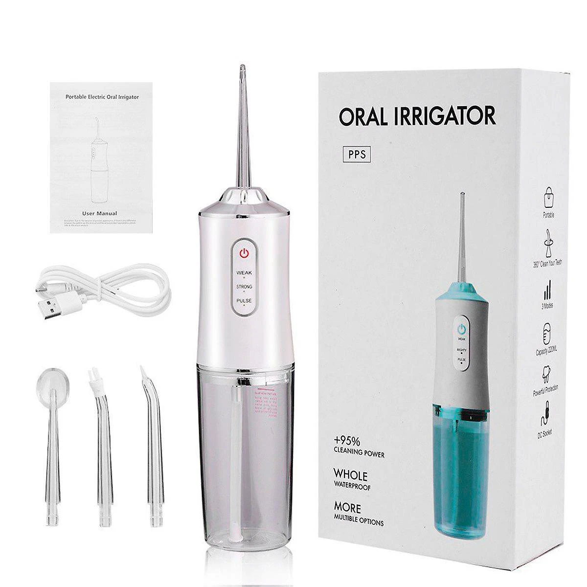 Miniatura Irrigador Oral Mornwell 2 Bicos Limpeza Profunda