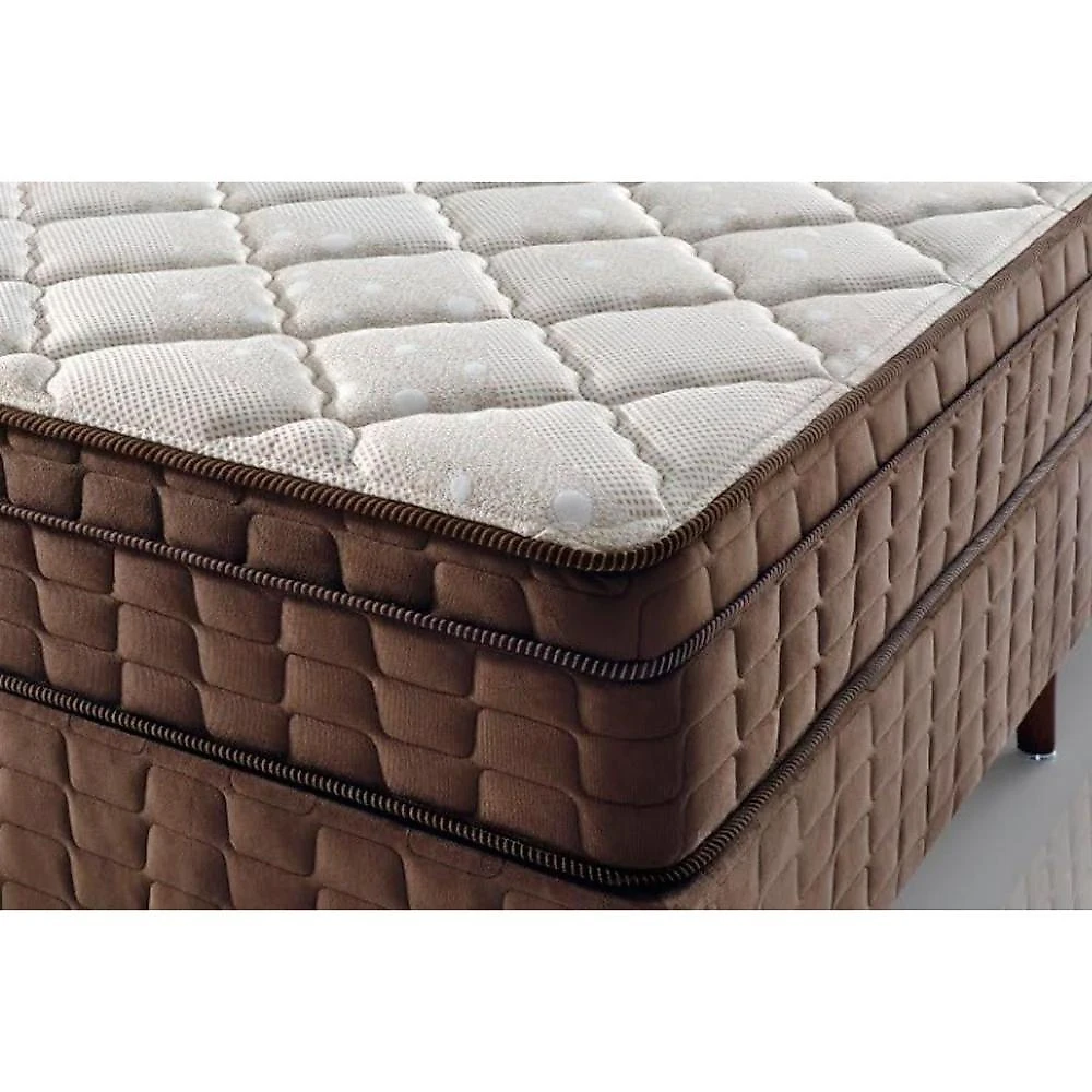 Cama Box Baú Solteiro: Colchão Ortopédico D Angelis Anjos D28 - Ag65 Anjos Star + Base Crc Suede Brown (88x188)