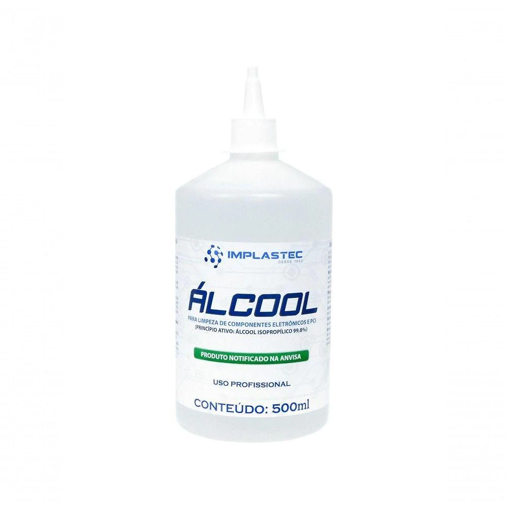 Álcool para Limpeza de Eletrônicos Implastec Álcool Limpeza Eletrônicos Pci 500ML