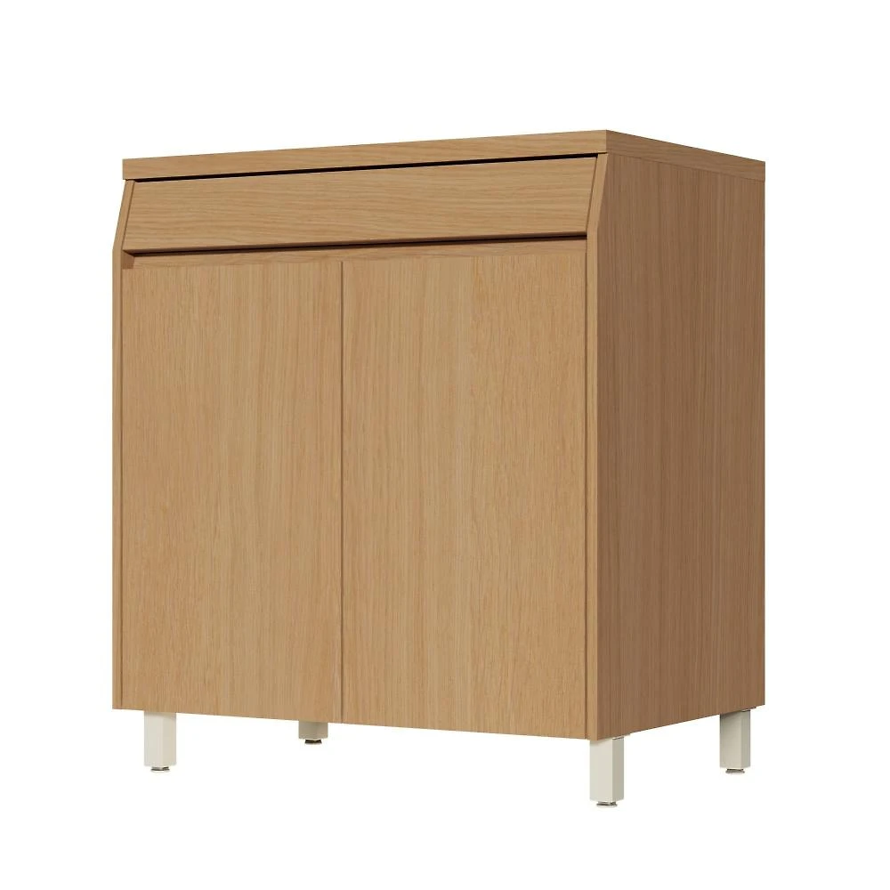 Balcao 2 Portas 1 Gaveta 80cm Simone Mendes 100% Mdf Carvalho/Greige