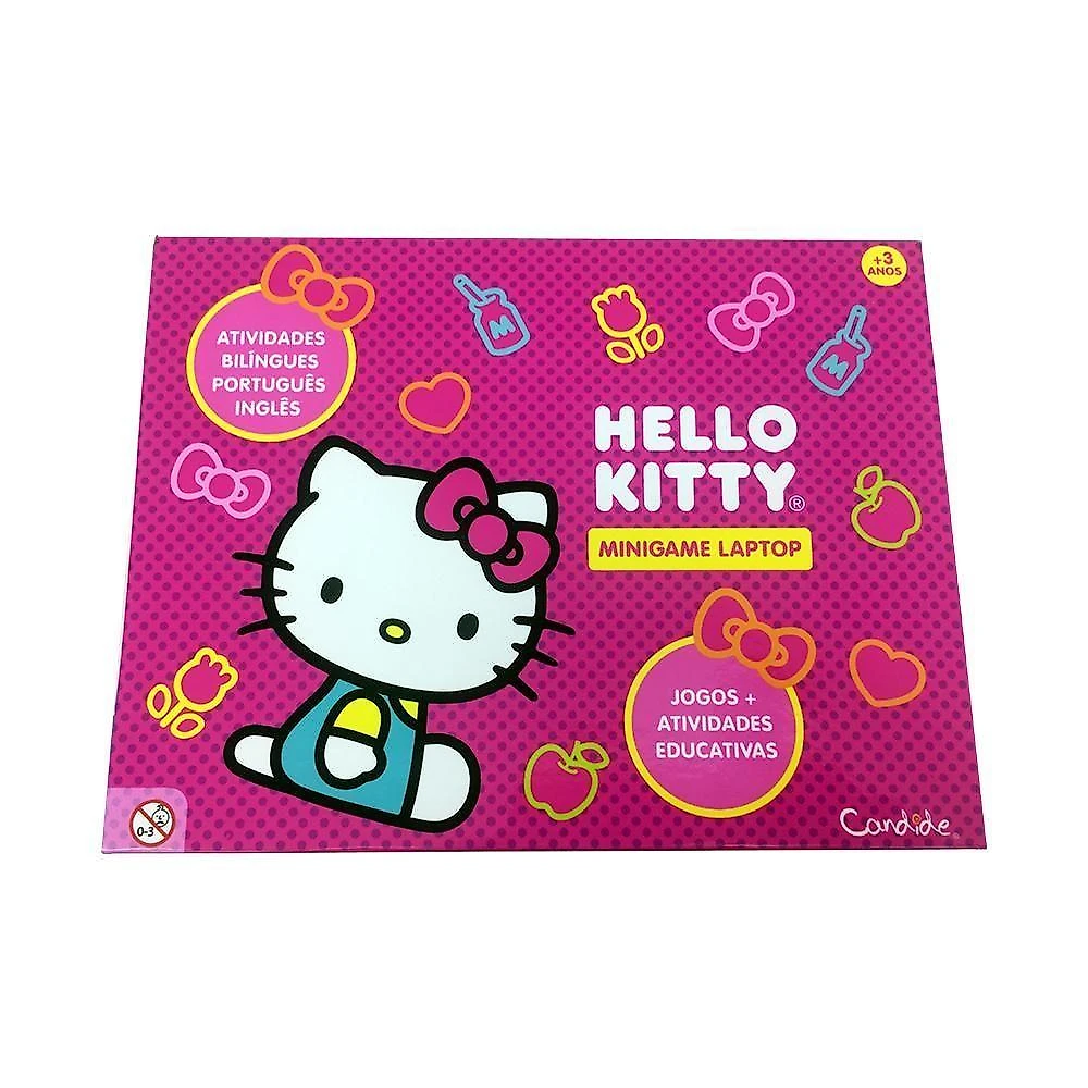 Kit Hello Kitty - Laptop Infantil Bilíngue + Boombox Karaoke