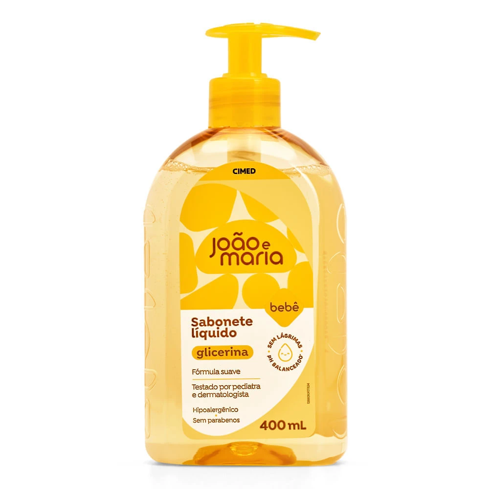 Sabonete Líquido Bebê João e Maria Glicerina 400ml