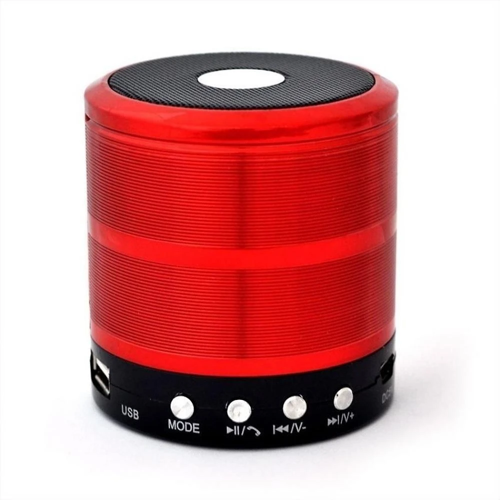 Mini Caixa de Som Portátil Speaker Ws-887 Vermelho