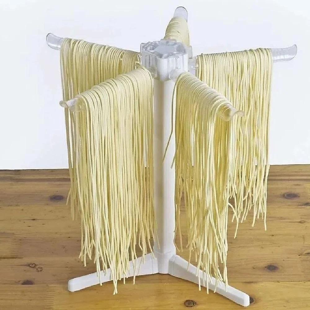 Varal Secador de Massas com 6 Hastes Desmontável em Acrílico e Plástico Reforçado para Cozinha 32CM