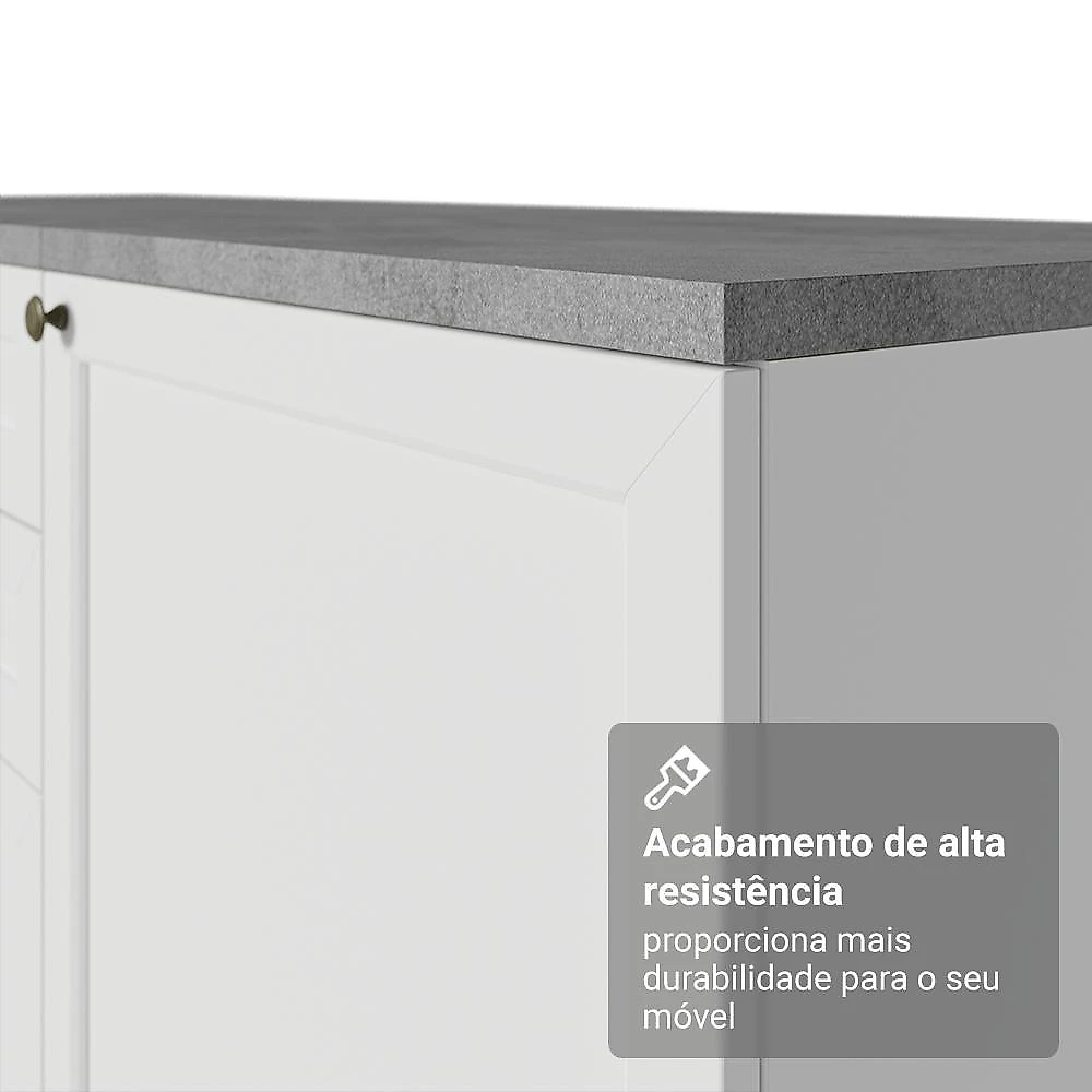 Balcão de cozinha 70 cm 2 portas branco vik madesa