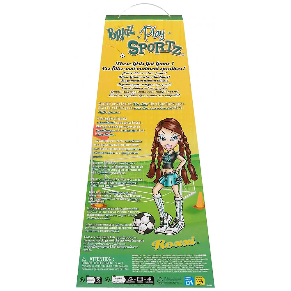 Boneca de Moda Bratz Play Sportz Roxxi com Acessórios, Futebol