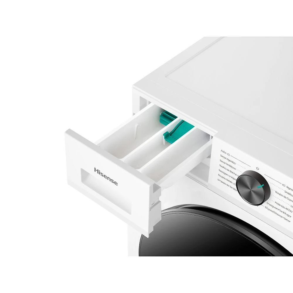 Lava e Seca Hisense Wd1i 11kg 7kg com Vapor Ibubble Ijet Spray Steam Refresh Branca 220V