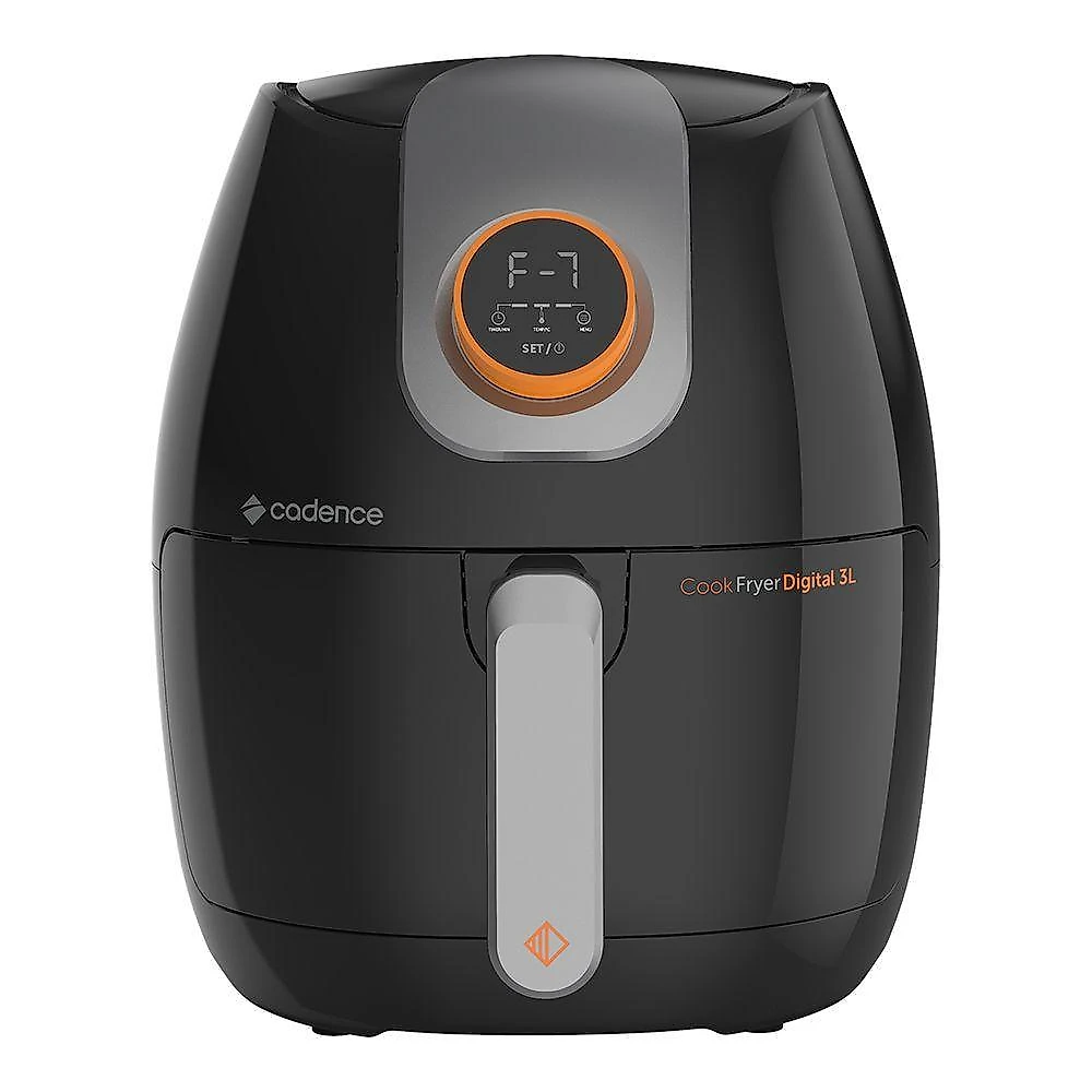 Fritadeira elétrica digital sem Óleo 3l cadence cook fryer preta 1250w 220v frt526 220v