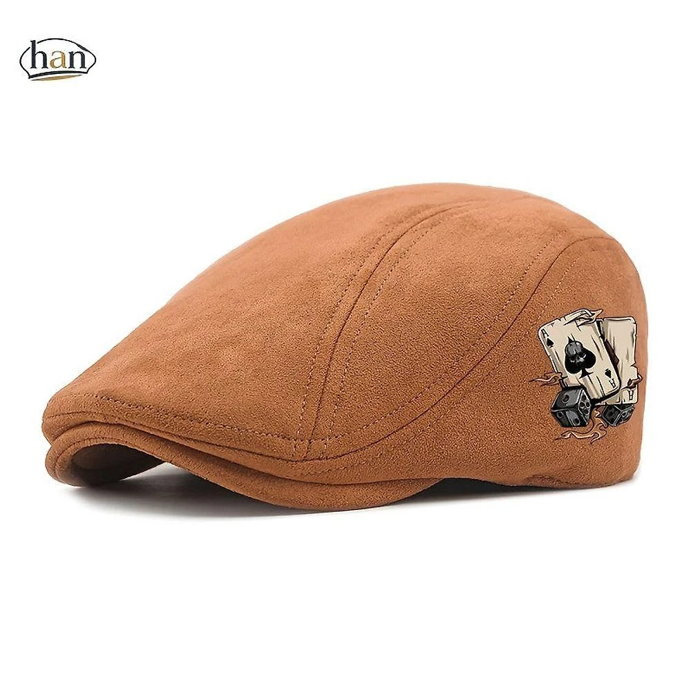 Boina Estilo Vintage Americano Poliéster Multicolorido Bege Tamanho Único Unissex
