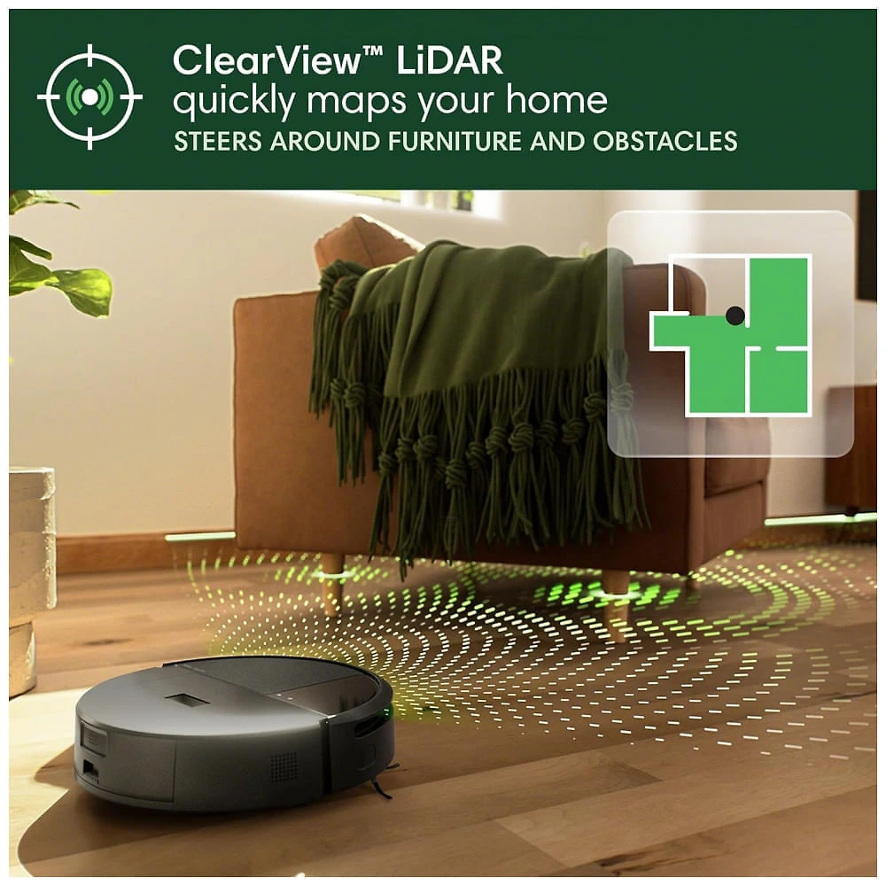 Robô Aspirador iRobot Roomba 205 DustCompactor Preto LiDAR Navegação 4 Níveis Potência 120min Bateria