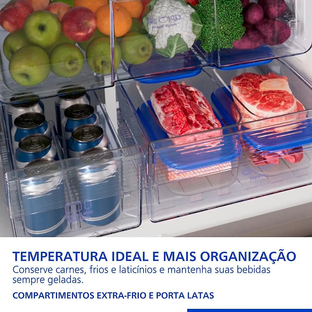 Geladeira Intuitive+ Panasonic BB64 Aço Escovado Inverse Frost Free 475L Inverter A - NR-BB64PV2XC Bivolt