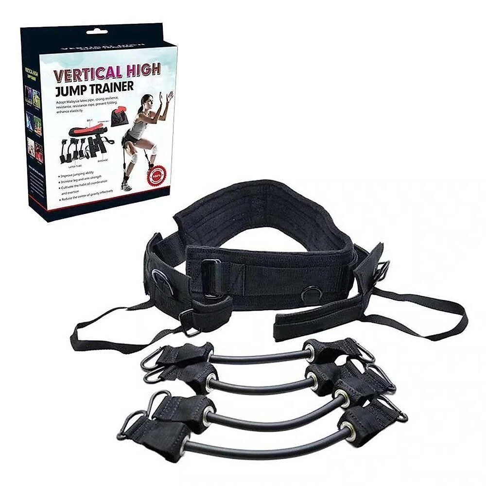 Kit de Treino com Elásticos de Resistência para Pernas e Agilidade com Cinto e Tornozeleiras