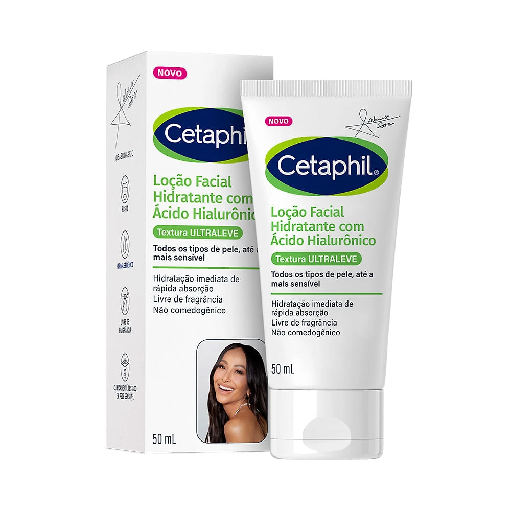 Miniatura Cethapil Loção Facial Hidratante com Ácido Hialurônico Textura Ultraleve Todos os Tipos de Pele 50ml