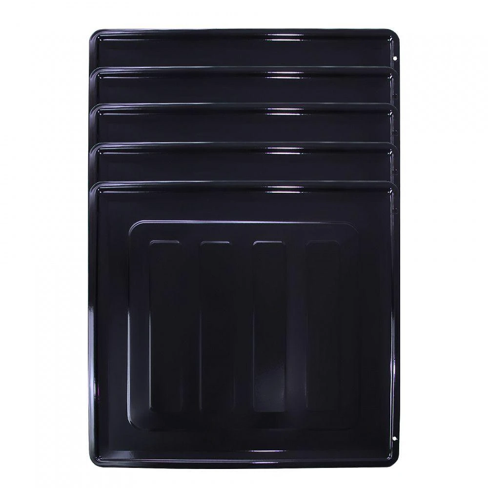 Kit Bandeja Esmaltada Para Fornos Embutir 45l - 5 Peças Preto