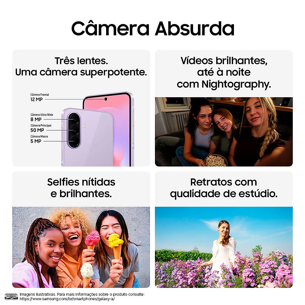Smartphone Galaxy A37 5G 256GB 8GB RAM Tela 6,7 Selfie 12MP Samsung Verde