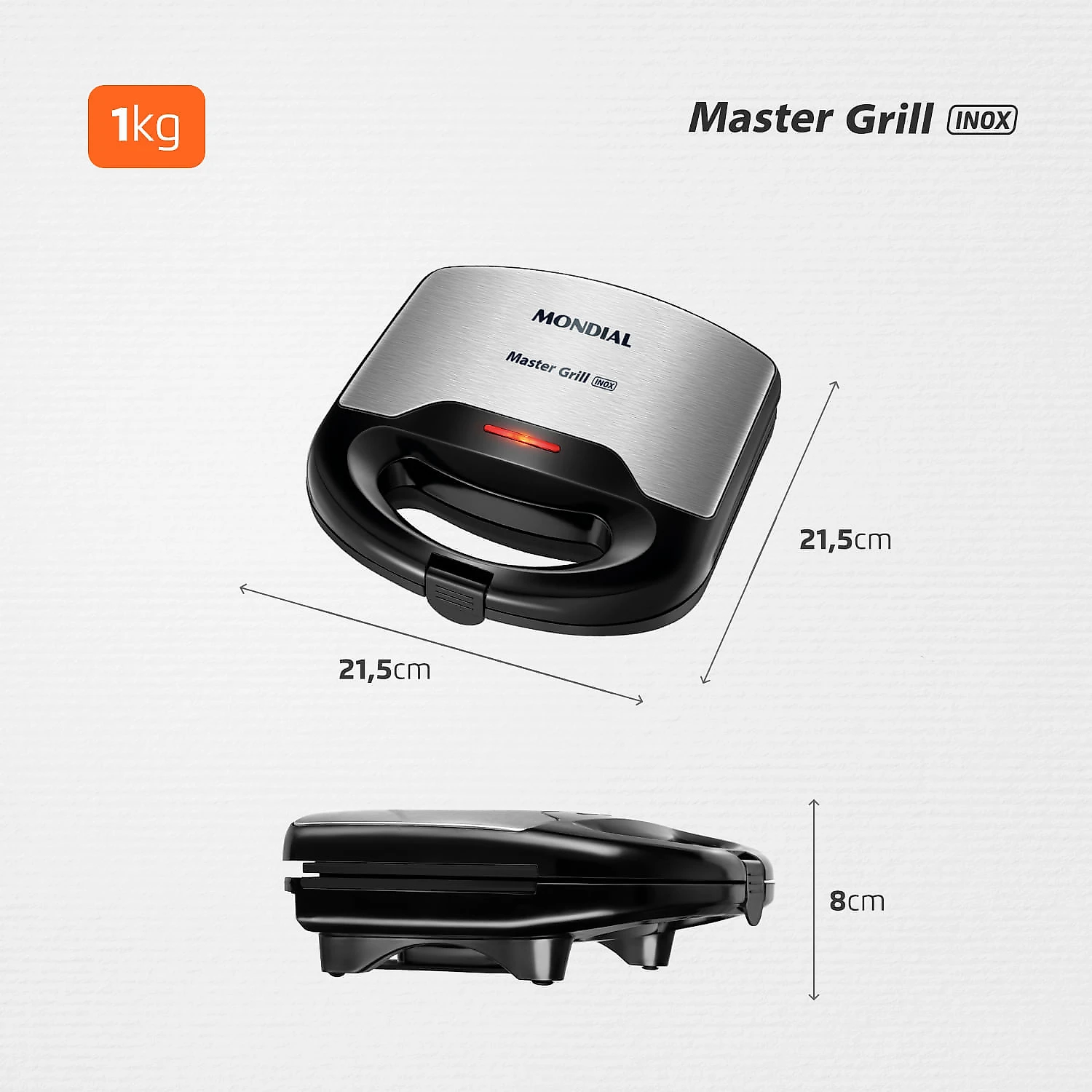 Sanduicheira Mondial S-20 SANDUICHEIRA-127V-PRETO/INOX