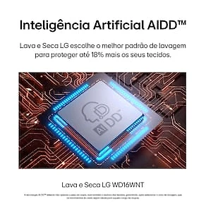 Miniatura Lava e Seca LG WD16GNTS6 16kg/10kg AI DD Wi-Fi TurboWash 360° Vapor Black Inox 110V