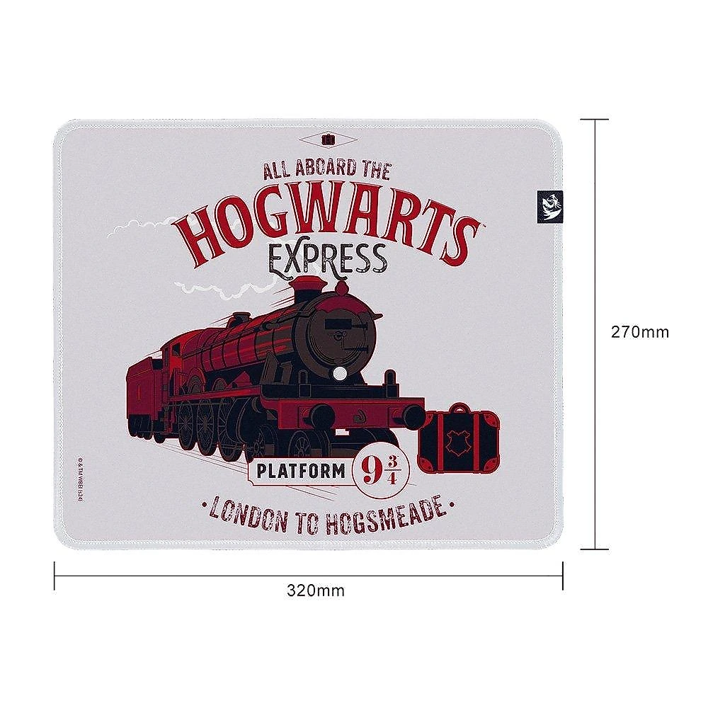 Mousepad Gamer Harry Potter Expresso Hogwart's, 320x270x3mm, Tamanho M, Branco - HP-934