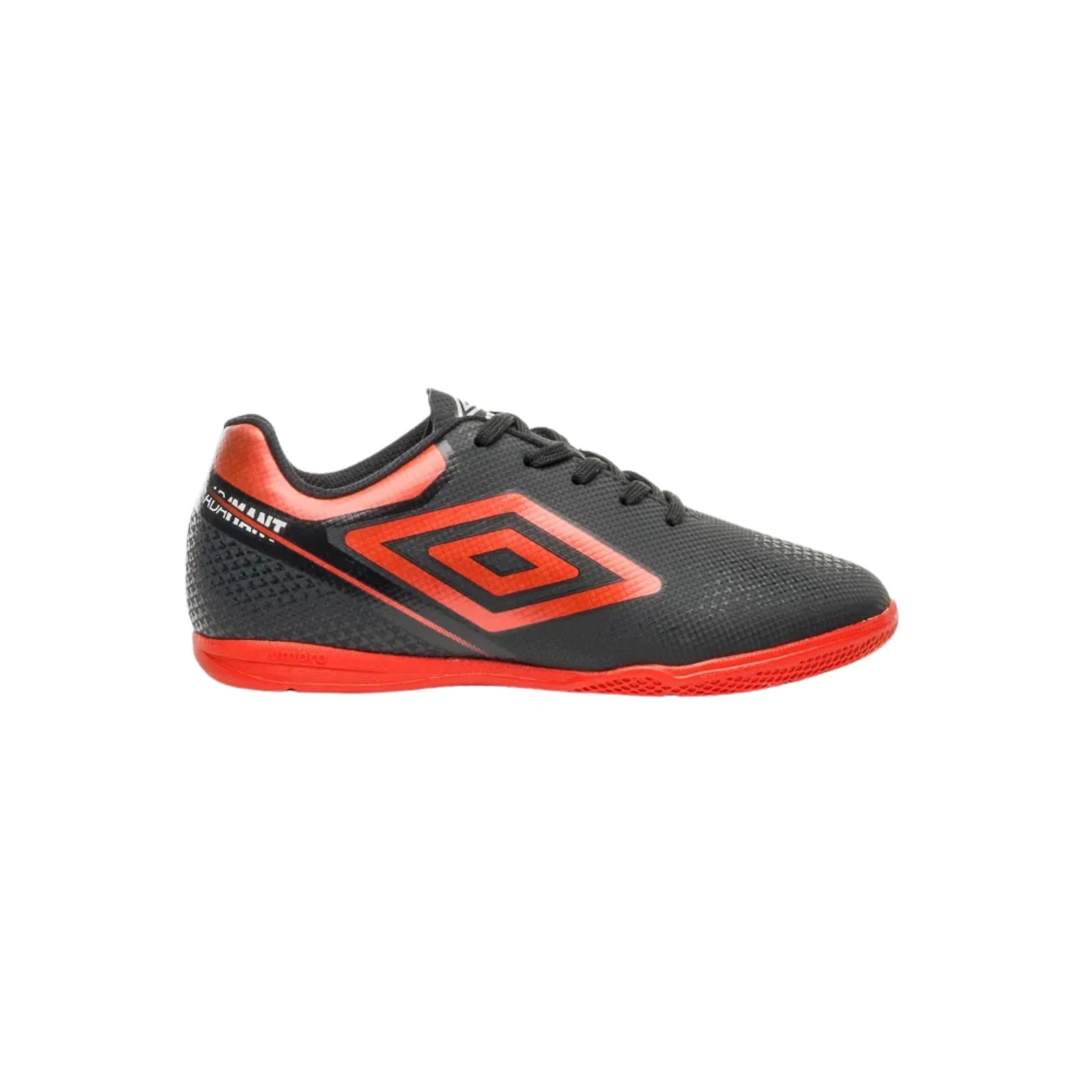 Chuteira Futsal Umbro Adamant Top Speed Jr Preto/Vermelho/Branco