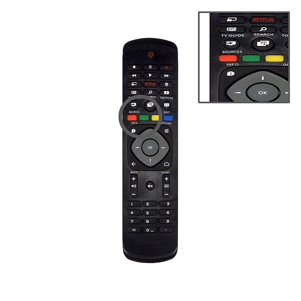 Controle Remoto Grupo MXT 01349 para TV LED Philips Smart 4K Netflix