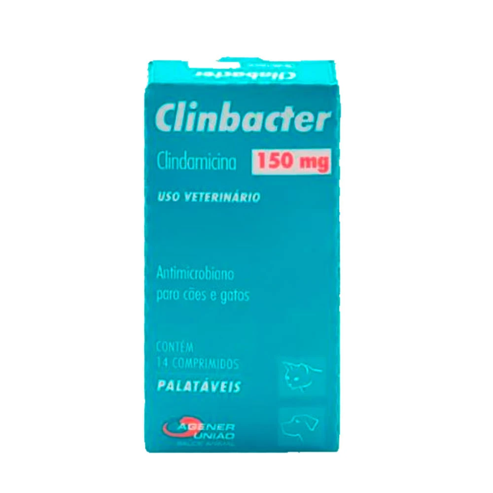 Clinbacter Veterinário 150mg com 14 comprimidos
