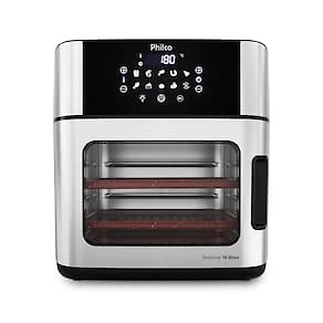 Fritadeira Air Fryer Oven Philco PAF16A 16L Inox e Preto 1900W Painel Digital sem Óleo 127V