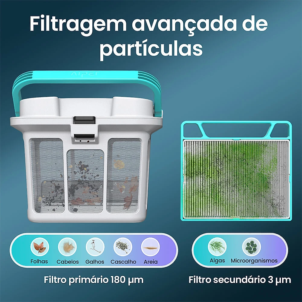 Robô de Limpeza de Piscinas Aiper Scuba S1 Pro Cinza e Preto Bivolt
