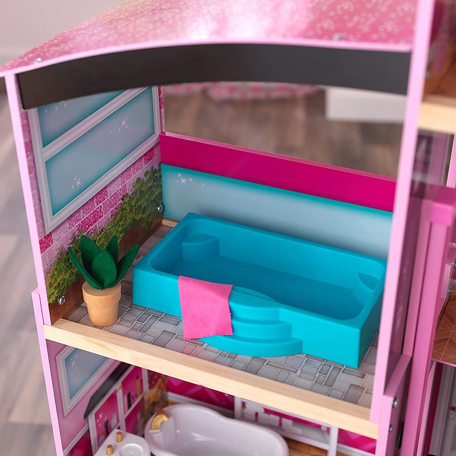 KidKraft Casa de Bonecas com 30 Acessórios Luzes e Sons para Crianças a partir de 3 anos