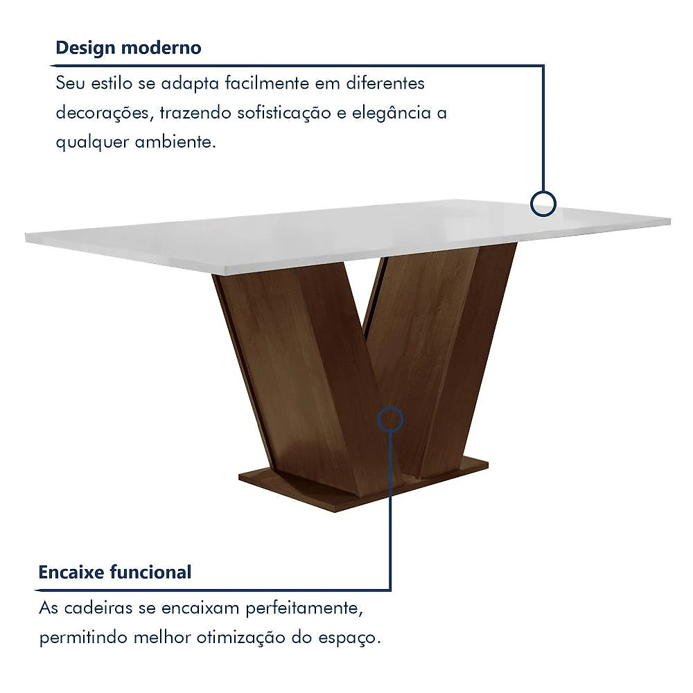 Conjunto Sala de Jantar Mesa 120x80cm Tampo Mdf com 4 Cadeiras Espanha Yescasa Chocolate/Grafite