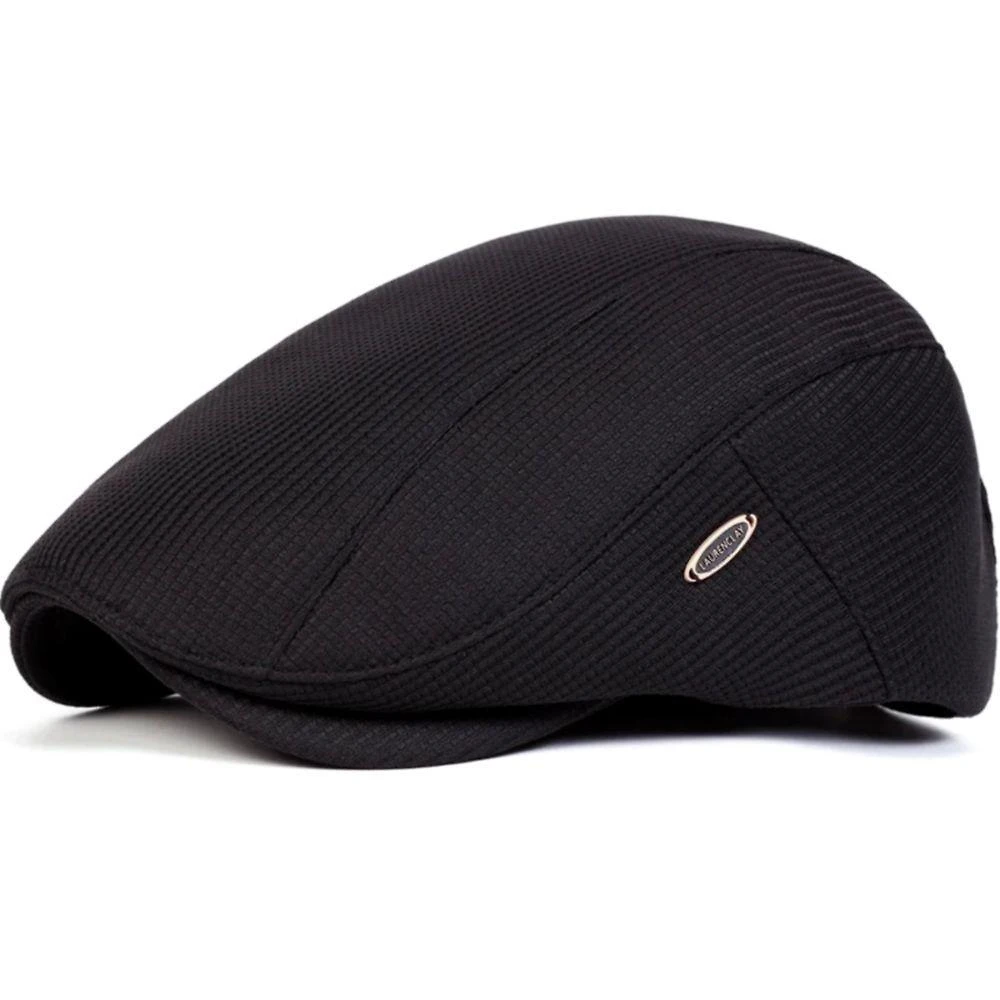 Boina Masculina Lisa Britânica Moda Primavera E Outono Casual Preto