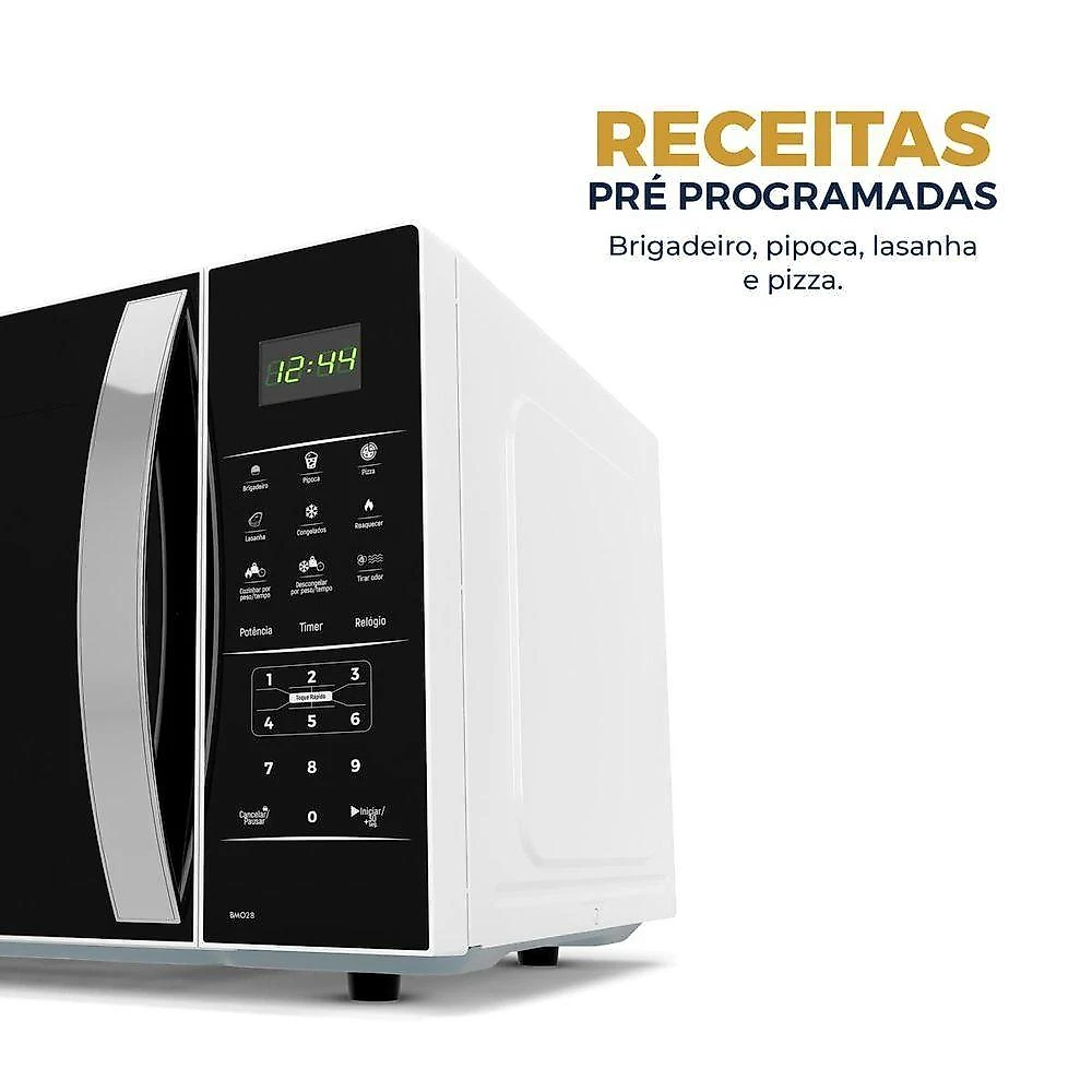 Micro-ondas de Bancada Britânia BMO38 33L 1400W Pintura Limpa Fácil 110V