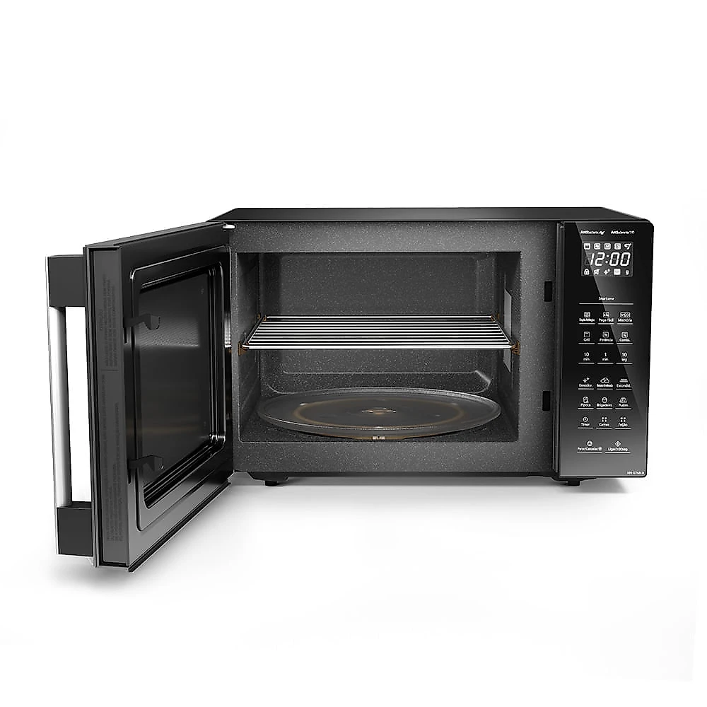 Microondas Panasonic Com SmartSense e Dupla Refeição 30L Preto - NN-GT68LBRU 110v